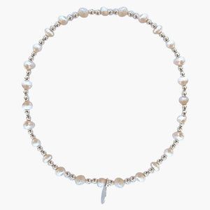 Multi White Pearl Silver Bracelet