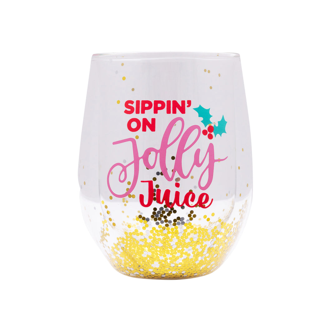 'Sippin' on Jolly Juice' Stemless Glass