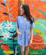 Load image into Gallery viewer, Sky Blue Towelling Kimono Robe - By Frankie