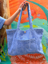 Load image into Gallery viewer, Sky Blue Towelling Tote Bag - By Frankie