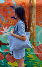 Load image into Gallery viewer, Sky Blue Towelling Tote Bag - By Frankie
