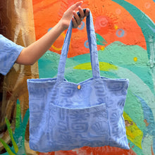 Load image into Gallery viewer, Sky Blue Towelling Tote Bag - By Frankie