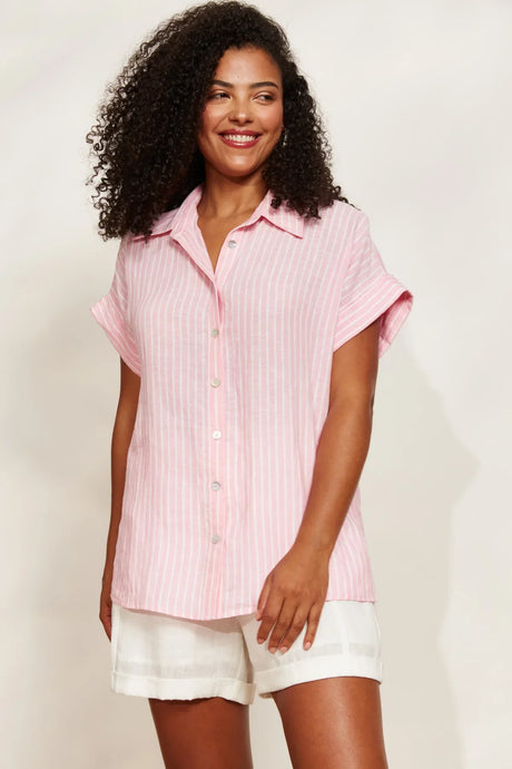 Cameo Sojourn Stripe Linen Shirt