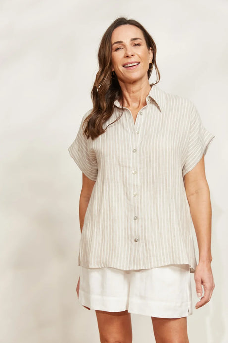 Dune Sojourn Stripe Linen Shirt