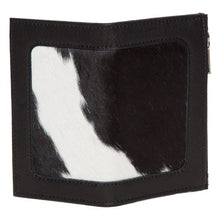 Load image into Gallery viewer, Sophie Black &amp; White Small Cowhide Card Wallet