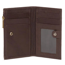 Load image into Gallery viewer, Sophie Brown &amp; White Small Cowhide Card Wallet