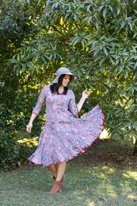 Ayana Twilight Flamenco Dress with Sleeves