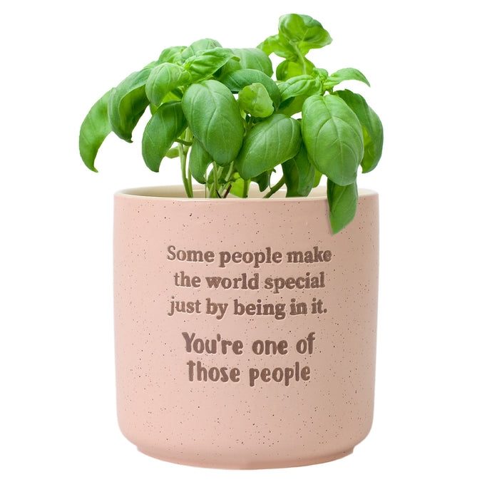 'Some People make the World Special...' Positive Pot Planter
