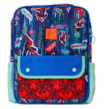 Load image into Gallery viewer, Spider-Man themed backpack with colorful design on a white background