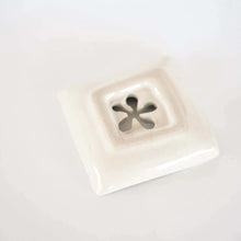 Load image into Gallery viewer, Square Flower Ceramic Shower Steamer/Soap Dish