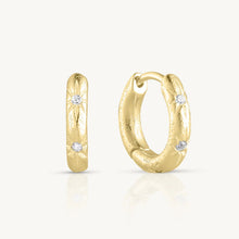 Load image into Gallery viewer, Starburst Gold Hoops - ToniMay