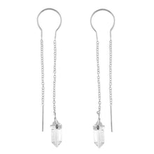 Load image into Gallery viewer, Clear Quartz Threader Earrings