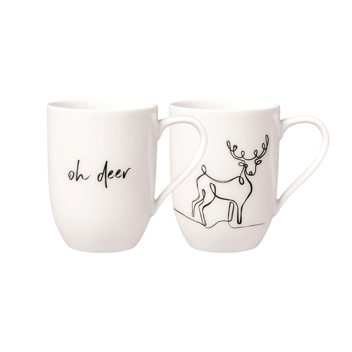 2pc Reindeer Xmas Mug Set - Villeroy & Boch