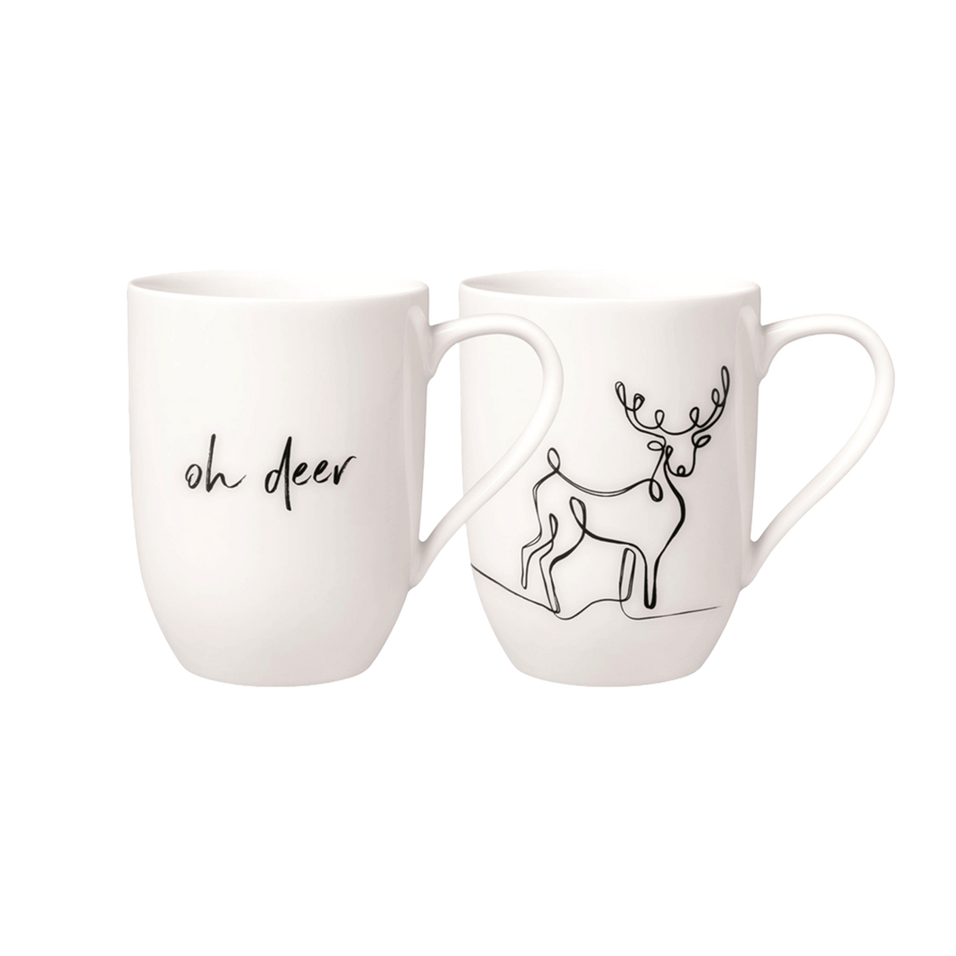 2pc Reindeer Xmas Mug Set - Villeroy & Boch