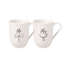 Load image into Gallery viewer, 2pc Mr &amp; Mrs Mug Set  - Villeroy &amp; Boch
