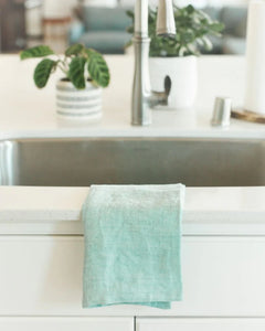 Ocean Stone Washed Linen Tea Towel