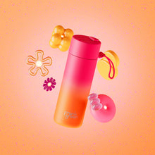 Load image into Gallery viewer, Summer Sunset Ceramic Reusable Bottle 20oz/595ml with Flip Straw Lid - Frank Green