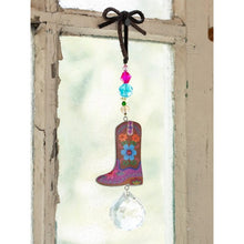 Load image into Gallery viewer, Cowboy Boot Crystal Sun Catcher