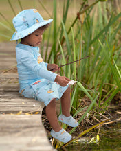 Load image into Gallery viewer, Swell Seekers Sky Paradise Swim Sunhat - Toshi