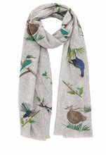 Load image into Gallery viewer, Bird Print Cotton Modal Scarf