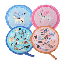 Load image into Gallery viewer, Purse Size Twist Fan - Paws and Claws