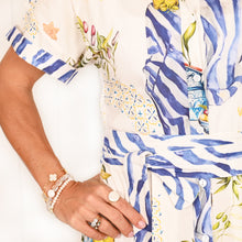 Load image into Gallery viewer, &quot;Willow&quot; Short Sleeve Maxi Dress in Tables in Paradise Print - Palm Cove