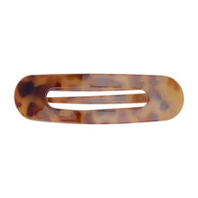 Load image into Gallery viewer, Dark Tort Long Flat Tamed Hair Claw