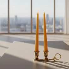 Load image into Gallery viewer, Set of 2 Taper 100% Beeswax Candles