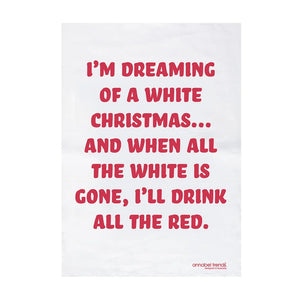 White Christmas Tea Towel