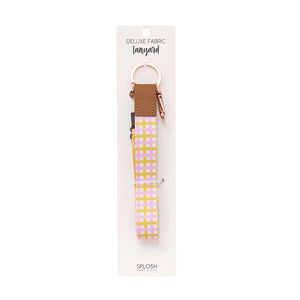 Plaid Fabric Lanyard