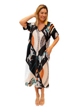 Load image into Gallery viewer, Black Helen of Troy Horse Print Dress