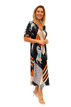 Load image into Gallery viewer, Black Helen of Troy Horse Print Dress