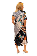 Load image into Gallery viewer, Black Helen of Troy Horse Print Dress