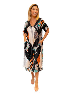 Black Helen of Troy Horse Print Dress