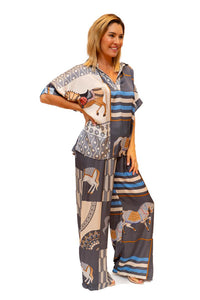 Light Grey Helen of Troy Horse Print Shirt