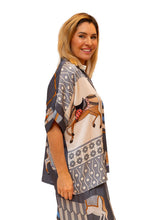 Load image into Gallery viewer, Light Grey Helen of Troy Horse Print Shirt