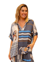Load image into Gallery viewer, Light Grey Helen of Troy Horse Print Shirt