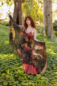 'The Messenger' Scarf with Joan of Arc Print - Market of Stars