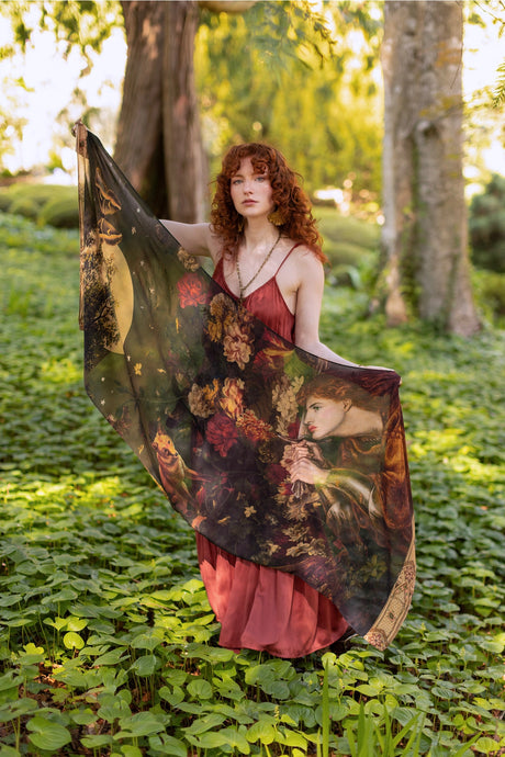 'The Messenger' Scarf with Joan of Arc Print - Market of Stars