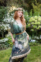 Load image into Gallery viewer, 'The Mythmaker' Scarf with Landscape &amp; Unicorn Print - Market of Stars