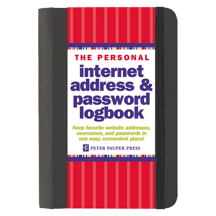 Pocket Size Black Internet Address & Password Logbook
