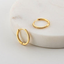 Load image into Gallery viewer, Gold Tilly Hoop Earring