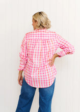 Load image into Gallery viewer, Pastel Pink/Orange Gingham Tilly Shirt
