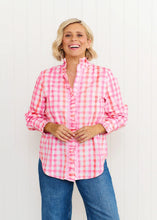 Load image into Gallery viewer, Pastel Pink/Orange Gingham Tilly Shirt