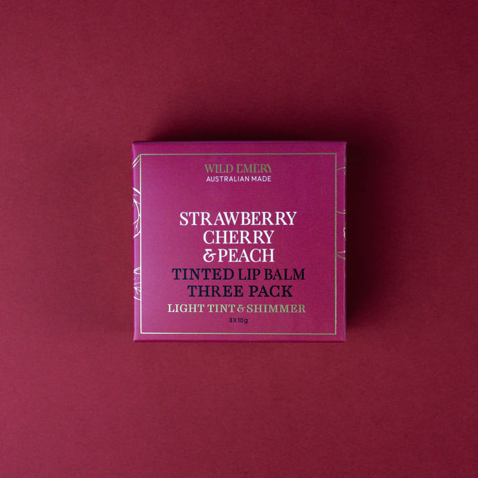 3 Pack Tinted Natural Lip Balms