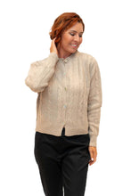 Load image into Gallery viewer, Beige Tobi Cashmere Mix Cable Knit Cardigan