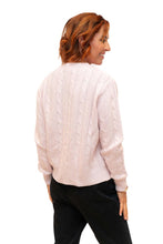Load image into Gallery viewer, Light Pink Tobi Cashmere Mix Cable Knit Cardigan