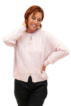 Load image into Gallery viewer, Light Pink Tobi Cashmere Mix Cable Knit Cardigan