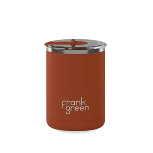 Toffee Ceramic Coffee Cup with Hinged Lid 12oz/355ml - Frank Green