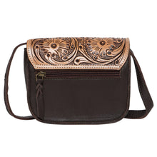 Load image into Gallery viewer, Haiti Brown &amp; White Cowhide Small Flap Bag